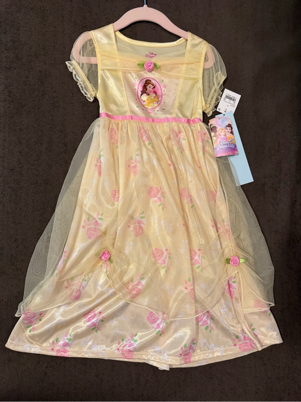 Disney Princess Yellow Dress with Pink Accents new w tags